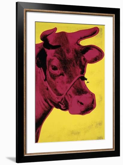 Cow, c.1966 (Yellow and Pink)-Andy Warhol-Framed Giclee Print