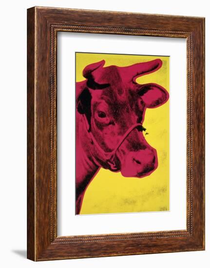 Cow, c.1966 (Yellow and Pink)-Andy Warhol-Framed Giclee Print