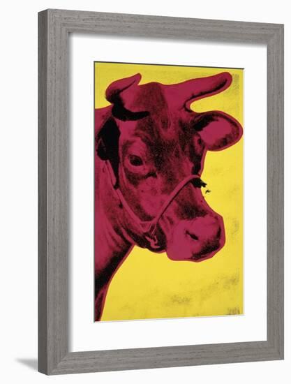 Cow, c.1966 (Yellow and Pink)-Andy Warhol-Framed Giclee Print