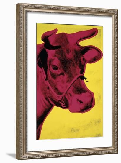 Cow, c.1966 (Yellow and Pink)-Andy Warhol-Framed Giclee Print