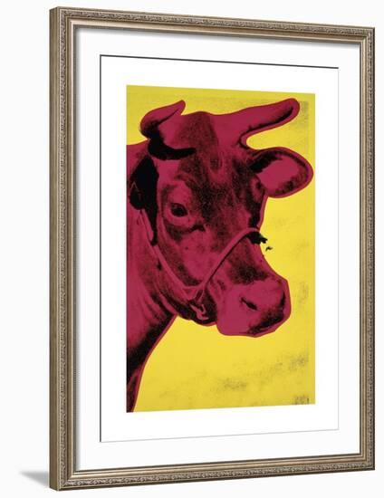 Cow, c.1966 (Yellow and Pink)-Andy Warhol-Framed Giclee Print