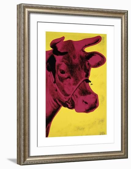 Cow, c.1966 (Yellow and Pink)-Andy Warhol-Framed Giclee Print