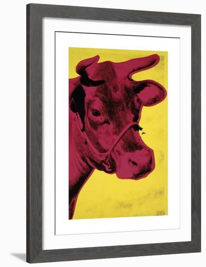 Cow, c.1966 (Yellow and Pink)-Andy Warhol-Framed Giclee Print