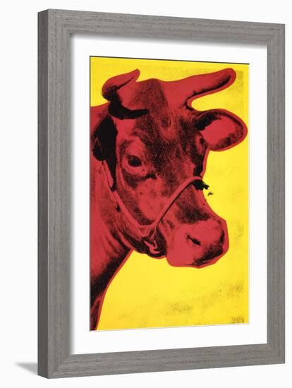 Cow, c.1966 (Yellow and Pink)-Andy Warhol-Framed Art Print