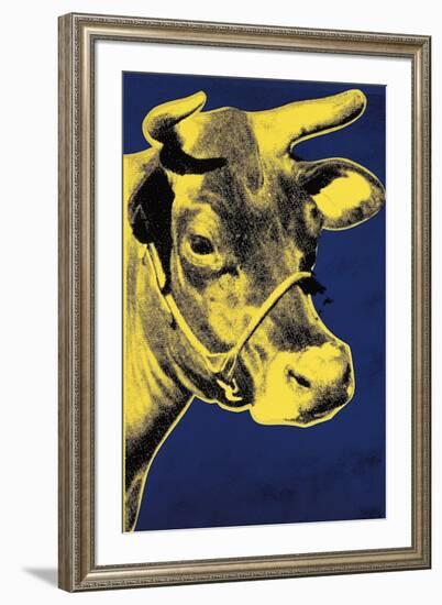 Cow, c.1971 (Blue and Yellow)-Andy Warhol-Framed Giclee Print