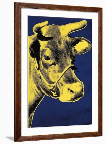 Cow, c.1971 (Blue and Yellow)-Andy Warhol-Framed Giclee Print