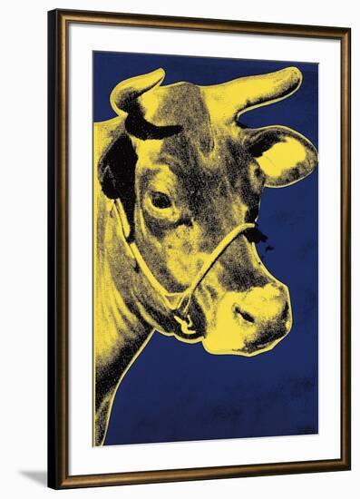 Cow, c.1971 (Blue and Yellow)-Andy Warhol-Framed Giclee Print