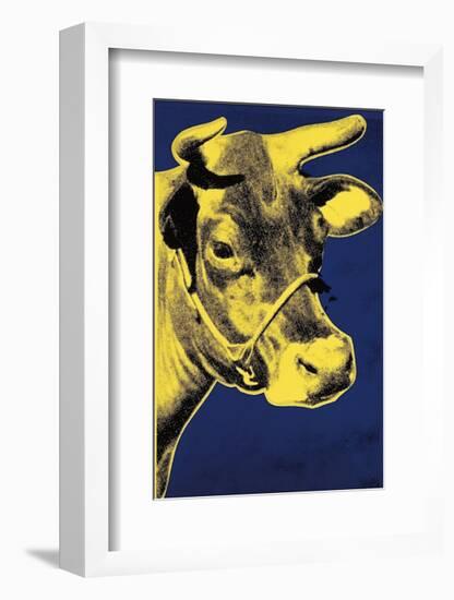 Cow, c.1971 (Blue and Yellow)-Andy Warhol-Framed Giclee Print