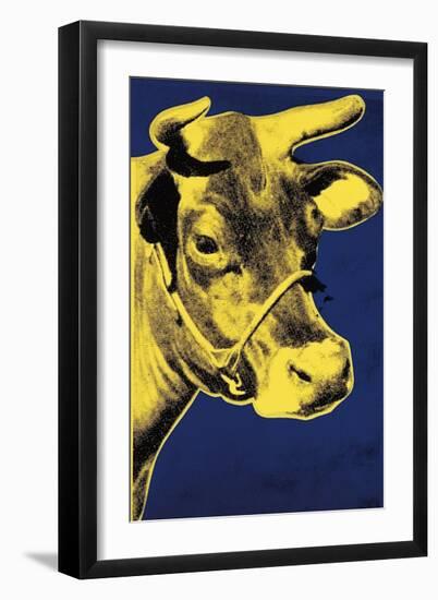 Cow, c.1971 (Blue and Yellow)-Andy Warhol-Framed Giclee Print