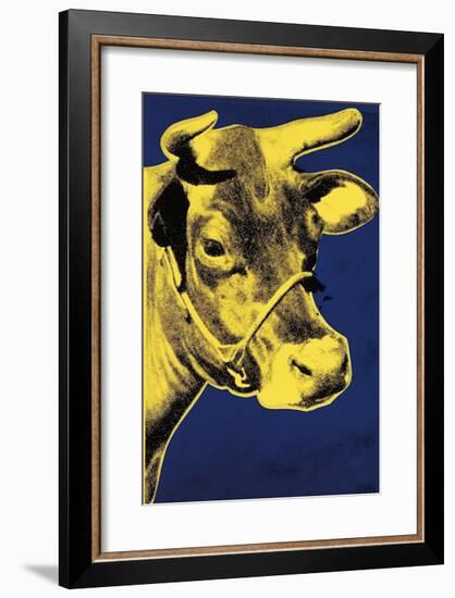 Cow, c.1971 (Blue and Yellow)-Andy Warhol-Framed Giclee Print