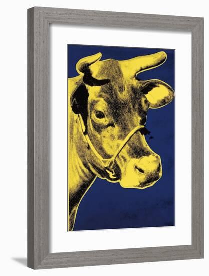 Cow, c.1971 (Blue and Yellow)-Andy Warhol-Framed Giclee Print