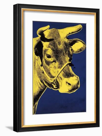 Cow, c.1971 (Blue and Yellow)-Andy Warhol-Framed Giclee Print