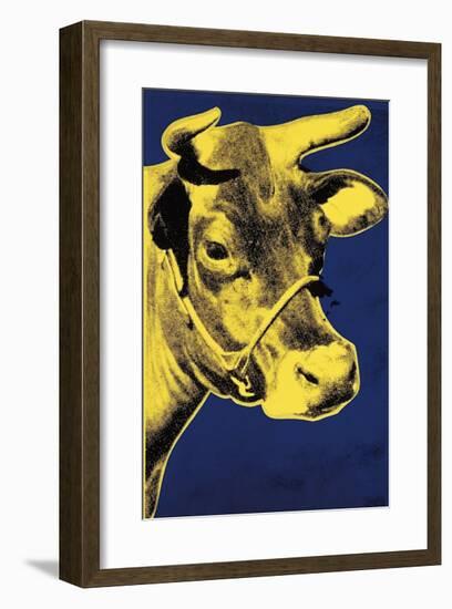 Cow, c.1971 (Blue and Yellow)-Andy Warhol-Framed Giclee Print