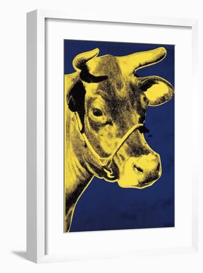 Cow, c.1971 (Blue and Yellow)-Andy Warhol-Framed Giclee Print