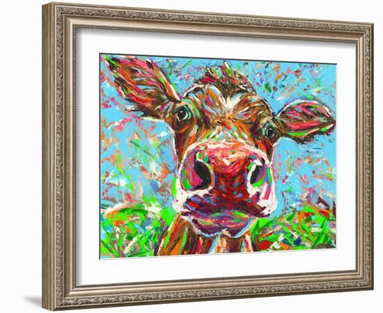 Cow From Another Planet I-Carolee Vitaletti-Framed Art Print