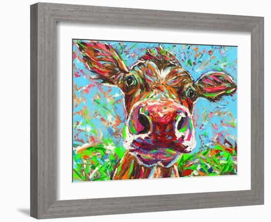 Cow From Another Planet I-Carolee Vitaletti-Framed Art Print