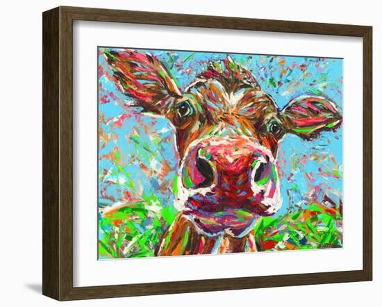 Cow From Another Planet I-Carolee Vitaletti-Framed Art Print