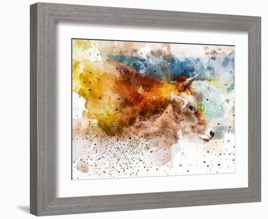 Cow I-Chamira Young-Framed Art Print