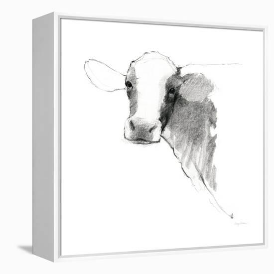 Cow II Dark Square-Avery Tillmon-Framed Stretched Canvas