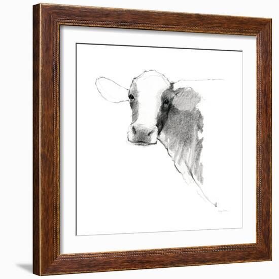 Cow II Dark Square-Avery Tillmon-Framed Art Print