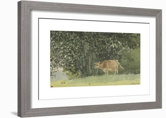 Cow in Pasture-Winslow Homer-Framed Premium Giclee Print