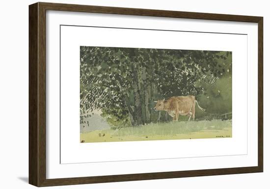 Cow in Pasture-Winslow Homer-Framed Premium Giclee Print