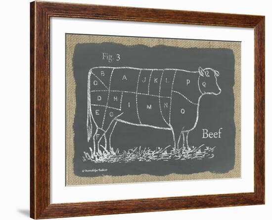 Cow on Burlap-Gwendolyn Babbitt-Framed Art Print