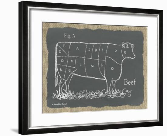 Cow on Burlap-Gwendolyn Babbitt-Framed Art Print