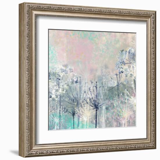 Cow Parsley blues-Claire Westwood-Framed Art Print