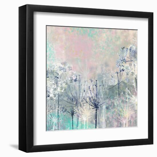 Cow Parsley blues-Claire Westwood-Framed Art Print