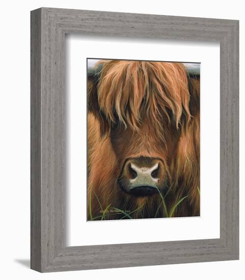 Cow Portrait-Sarah Stribbling-Framed Art Print