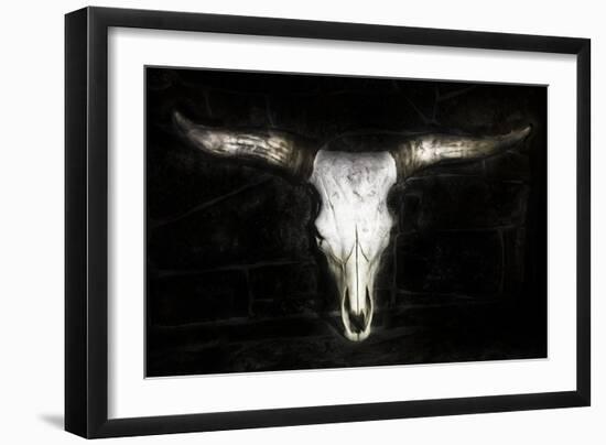 Cow Skull-PHBurchett-Framed Art Print