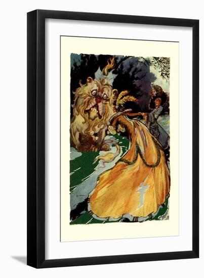 Cowardly Lion-John R. Neill-Framed Art Print