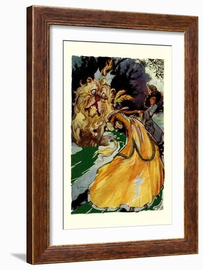 Cowardly Lion-John R. Neill-Framed Art Print