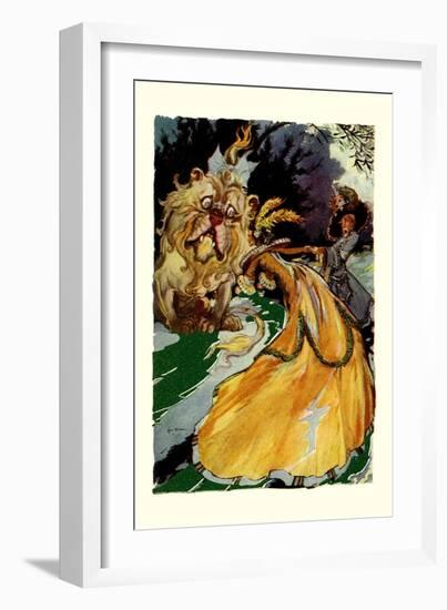 Cowardly Lion-John R. Neill-Framed Art Print