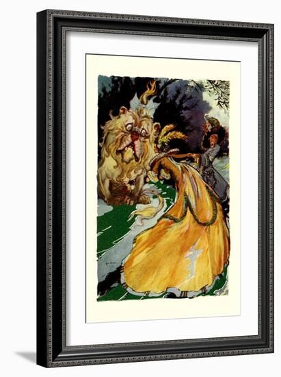 Cowardly Lion-John R. Neill-Framed Art Print