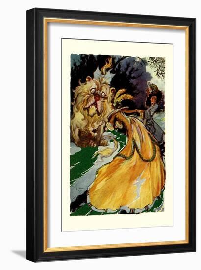 Cowardly Lion-John R. Neill-Framed Art Print