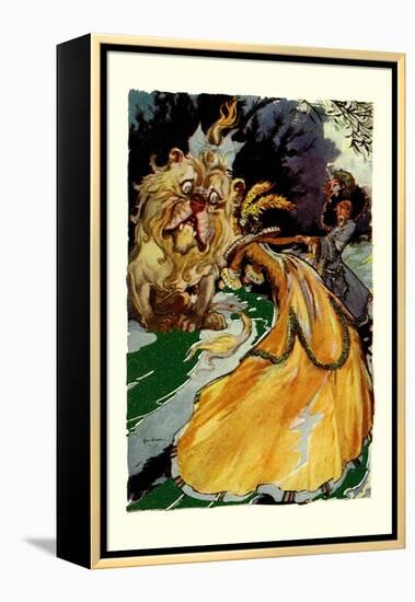 Cowardly Lion-John R. Neill-Framed Stretched Canvas