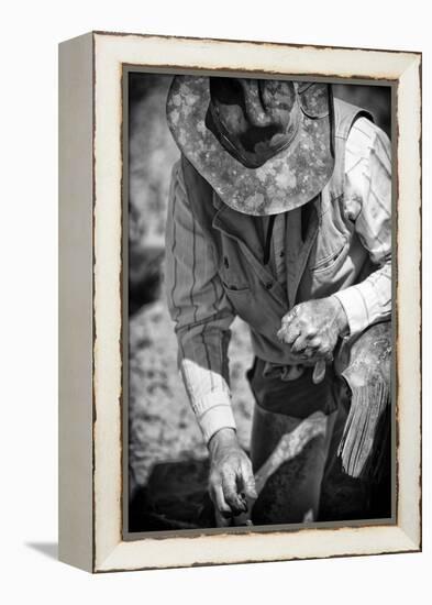 Cowboy and His Hat-Dan Ballard-Framed Premier Image Canvas