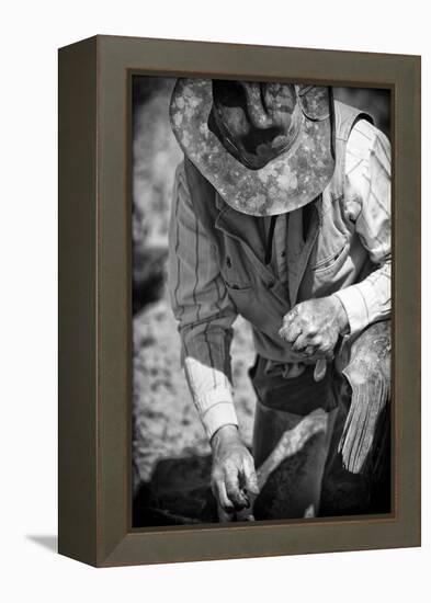 Cowboy and His Hat-Dan Ballard-Framed Premier Image Canvas