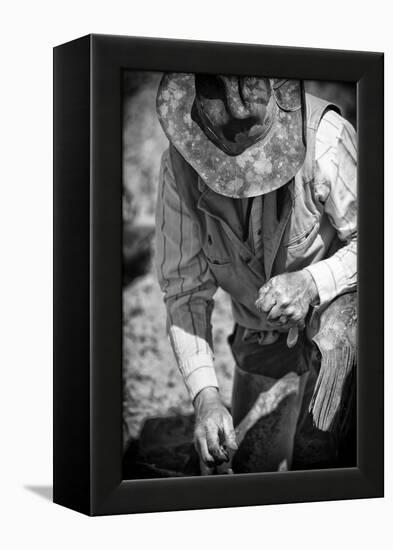 Cowboy and His Hat-Dan Ballard-Framed Premier Image Canvas