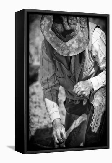 Cowboy and His Hat-Dan Ballard-Framed Premier Image Canvas