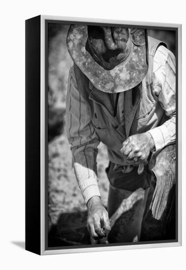 Cowboy and His Hat-Dan Ballard-Framed Premier Image Canvas