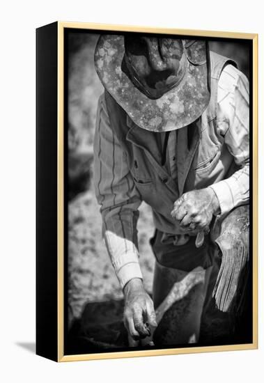 Cowboy and His Hat-Dan Ballard-Framed Premier Image Canvas