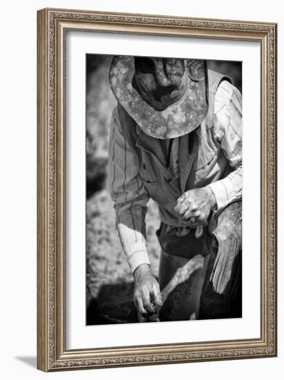 Cowboy and His Hat-Dan Ballard-Framed Photographic Print