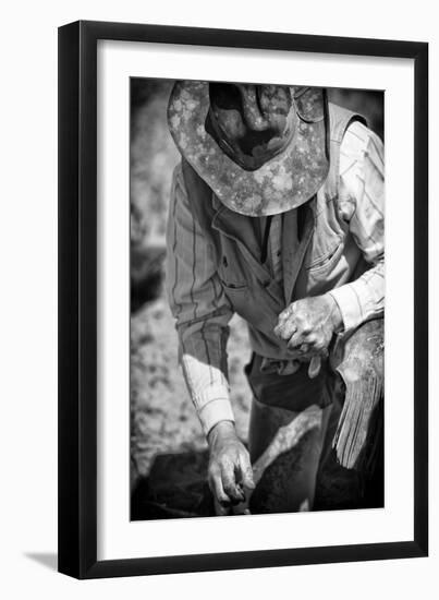 Cowboy and His Hat-Dan Ballard-Framed Photographic Print