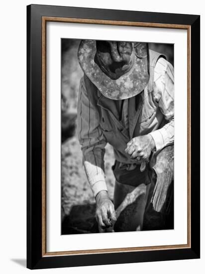 Cowboy and His Hat-Dan Ballard-Framed Photographic Print