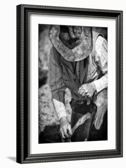 Cowboy and His Hat-Dan Ballard-Framed Photographic Print