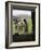 Cowboy and Horse in the Rain, Judith Gap, Montana, USA-Chuck Haney-Framed Photographic Print