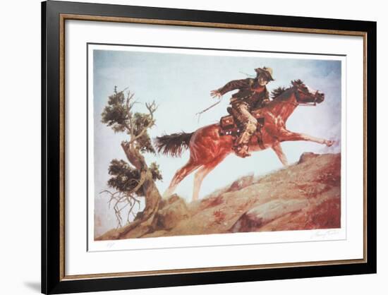 Cowboy and Horse-Shannon Stirnweis-Framed Collectable Print